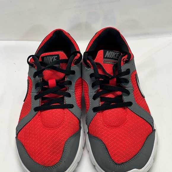 VINTAGE 2013 NIKE FLEX‎ EXPERIENCE RN2 BIG KID SNEAKERS 5Y RED/GRAY BLACK LACES - Picture 2 of 7